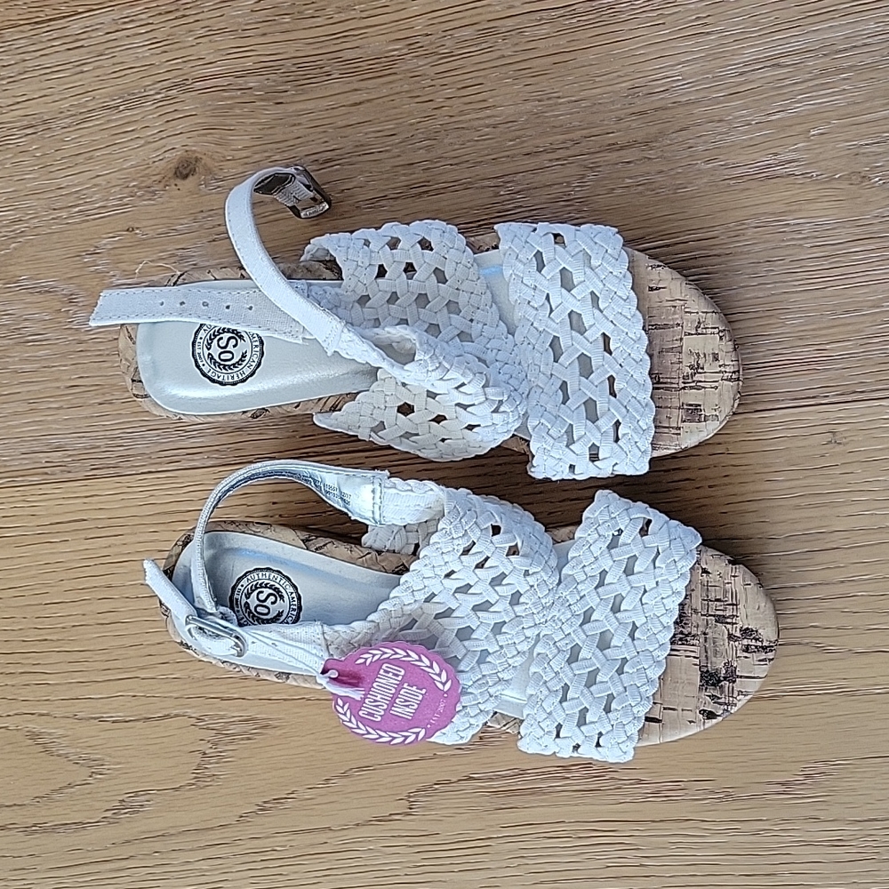 NEW So girls cork heel sandal